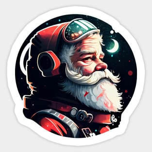 Astronaut Santa Sticker Sticker